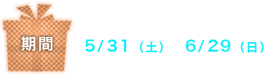 5/31（土）～6/29（日）